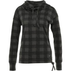 Super.natural FUNNEL HOODIE PRINTED Koszulka sportowa charcoal/charcoal. Szare topy sportowe damskie marki super.natural, l, bez wzorów, z poliesteru, bez kołnierzyka, z długim rękawem, długie, bez kaptura. Za 419,00 zł.