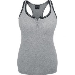 Topy damskie: Urban Classics Ladies Button Laces Tanktop Top damski szary/czarny
