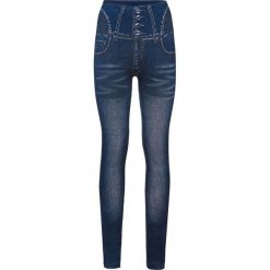 Legginsy bezszwowe shape w optyce dżinsów bonprix optyka dżinsu. Niebieskie legginsy damskie bonprix, bez wzorów, z jeansu. Za 54,99 zł.