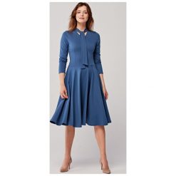 Sukienka Sotera navy blue XXS niebieski. Niebieskie sukienki damskie Marie Zélie, s, w paski, z elastanu, bez kołnierzyka, bez rękawów. Za 347,00 zł.