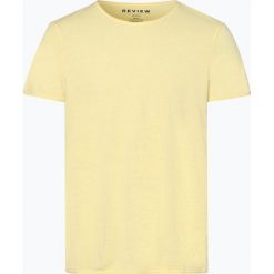 Review - T-shirt męski, żółty. Żółte t-shirty męskie Review, s, bez wzorów, z bawełny, eleganckie, bez kołnierzyka. Za 69,95 zł.