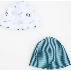 Czapeczki niemowlęce: Czapka we wzory 2 pack – Jasny szar