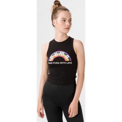 Puma Pride Top Czarny. Czarne podkoszulki damskie Puma, l, z nadrukiem, z elastanu, bez kołnierzyka, bez rękawów. Za 111,95 zł.