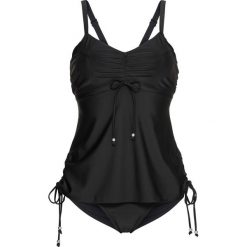 Tankini minimizer na fiszbinach (2 części) bonprix czarny. Czarne stroje kąpielowe damskie bonprix, bez wzorów, klasyczne. Za 109,99 zł.