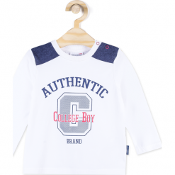 Koszulka. Białe t-shirty chłopięce z długim rękawem marki REBELS, z aplikacjami, z elastanu. Za 19,90 zł.