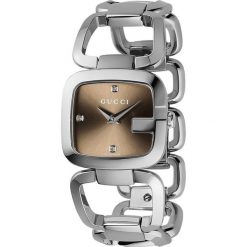 ZEGAREK GUCCI G-GUCCI YA125401. Brązowe zegarki damskie GUCCI, ze stali. Za 3740,00 zł.