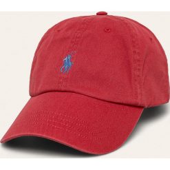 Polo Ralph Lauren - Czapka. Czerwone czapki męskie Polo Ralph Lauren, bez wzorów, z bawełny. Za 169,90 zł.