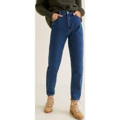 Mango - Jeansy Mommy. Zielone jeansy damskie Mango, z podwyższonym stanem. Za 139,90 zł.