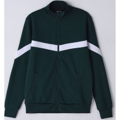 Rozpinana bluza ze stójką - Zielony. Zielone bluzy męskie Cropp, s, bez wzorów, ze stójką, bez rękawów, bez kaptura. Za 89,99 zł.