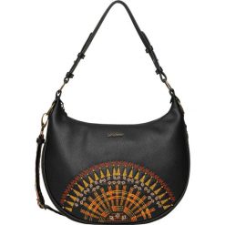 Desigual African Mandala Torebka Czarny. Czarne torebki klasyczne damskie Desigual, w paski, z materiału, bez dodatków. Za 350,95 zł.