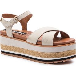 Espadryle GIOSEPPO - Luga 48565 Grey. Szare espadryle damskie Gioseppo, bez wzorów, ze skóry, bez obcasa, na obcasie. W wyprzedaży za 199,00 zł.