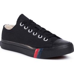 Trampki PRO-KEDS - Royal Lo PK54471 Black. Czarne półbuty damskie Pro-Keds, bez wzorów, z gumy, bez obcasa, na płaskiej podeszwie, bez zapięcia. W wyprzedaży za 199,00 zł.
