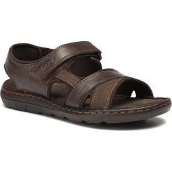 Sandały LASOCKI FOR MEN - MI18-BOOGIE-01 Chocolate Brown. Pomarańczowe klapki męskie Lasocki For Men, bez wzorów, ze skóry. Za 119,99 zł.
