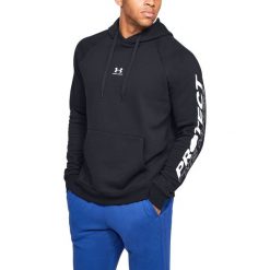 Under Armour Rival Bluza Czarny. Czarne bluzy męskie Under Armour, xl, z nadrukiem, z bawełny, bez kołnierzyka, bez rękawów, bez kaptura. Za 257,95 zł.