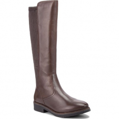 Oficerki CAPRICE - 9-25601-2 Dk Brown Nappa 337. Pomarańczowe kozaki damskie Caprice, ze skóry ekologicznej, bez obcasa, na obcasie, bez zapięcia. W wyprzedaży za 279,00 zł.