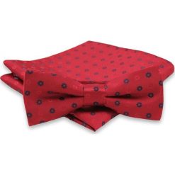 Elegancka Mucha Męska - Alties - Czerwona w Groszki MUALTS0123. Czerwone muszki męskie Alties, na imprezę, w paski, eleganckie. Za 40,00 zł.