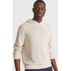 Sweter z kapturem - Beżowy. Brązowe swetry męskie Reserved, s, bez wzorów, z kapturem, z kapturem. Za 139,99 zł.