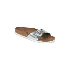 Klapki Birkenstock MADRID. Szare klapki damskie marki Birkenstock, z materiału. Za 244,30 zł.