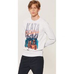 Bluza z nadrukiem - Jasny szar. Szare bluzy męskie rozpinane marki House, l, z nadrukiem. Za 59,99 zł.