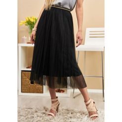 Aurora Długa Spódnica Tiul Kolor Black ONESIZE. Czarne spódniczki damskie LIGARI, uniwersalny, w paski, z bawełny, długie, maxi. Za 149,99 zł.