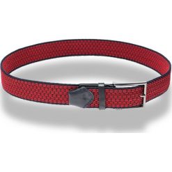 Czerwono-granatowy pleciony pasek Joop. Niebieskie paski męskie JOOP! Jeans, w paski, ze splotem. Za 399,00 zł.