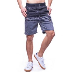 Krótkie spodenki męskie szare Recea. Szare spodenki i szorty męskie Recea, xl, z aplikacjami, z bawełny, krótkie. W wyprzedaży za 29,99 zł.