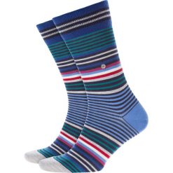 Skarpety BURLINGTON STRIPE. Niebieskie skarpetki męskie Burlington, bez wzorów, z wełny. Za 90,00 zł.