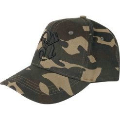 Rock Rebel by EMP Who's Wearing The Cap Baseballówka kamuflaż. Szare czapki męskie marki Rock Rebel by EMP, z aplikacjami, rockowe. Za 62,90 zł.