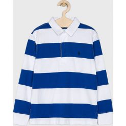 Polo Ralph Lauren - Longsleeve dziecięcy 134-176 cm. Niebieskie t-shirty chłopięce Polo Ralph Lauren, z nadrukiem, z bawełny, z długim rękawem. W wyprzedaży za 219,90 zł.