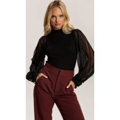 Czarna Bluzka Qyreth. Czarne bluzki damskie Renee, s, bez wzorów, bez kołnierzyka, bez rękawów. Za 149,99 zł.