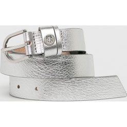 Tommy Hilfiger - Pasek skórzany. Szare paski damskie TOMMY HILFIGER, w paski, ze skóry. Za 169,90 zł.