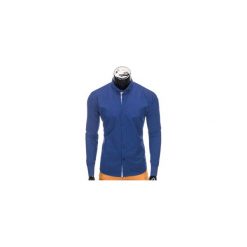 Koszula męska elegancka z długim rękawem K326 - granatowa/biała. Białe koszule męskie Ombre Clothing, s, bez wzorów, z bawełny, eleganckie, z kontrastowym kołnierzykiem, z długim rękawem. Za 39,00 zł.