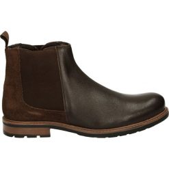 Botki męskie - JEM383 BROWN. Brązowe botki męskie Venezia, ze skóry. Za 199,00 zł.