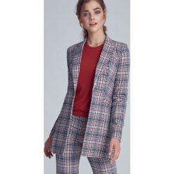 Wydłużona marynarka - krata/pepitko. Marynarki damskie NIFE, xl, bez wzorów, z elastanu. Za 219,00 zł.