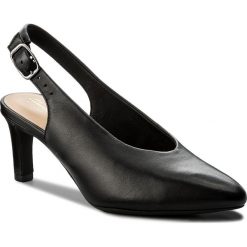 Sandały CLARKS - Calla Violet 261338084 Black Leather. Czarne klapki damskie Clarks, bez wzorów, ze skóry, bez obcasa, na obcasie. W wyprzedaży za 259,00 zł.