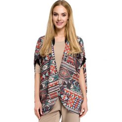 SOPHIA Kardigan oversize ze ściągaczem - boho. Różowe kardigany damskie Moe, boho. Za 149,00 zł.
