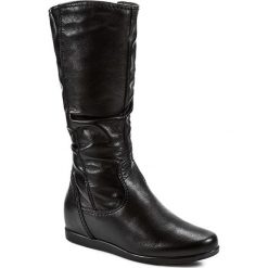 Kozaki TAMARIS - 1-25397-23 Black Leather 003. Szare buty zimowe damskie marki Tamaris, z materiału. W wyprzedaży za 219,00 zł.