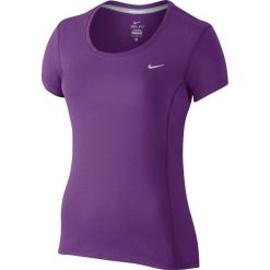 Bluzki asymetryczne: koszulka do biegania damska NIKE DRI-FIT CONTOUR SHORT SLEEVE / 644694-556 – NIKE DRI-FIT CONTOUR SHORT SLEEE