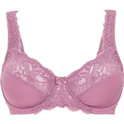 Biustonosz minimizer na fiszbinach bonprix dymna orchidea. Fioletowe biustonosze bonprix, bez wzorów, z koronki. Za 59,99 zł.