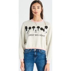 Bluza Mickey Mouse - Kremowy. Białe bluzy damskie marki Sinsay, s, z motywem z bajki, bez rękawów, bez kaptura. Za 59,99 zł.
