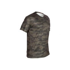 Koszulki krótki rękaw SG100 Respi camo. Zielone koszulki sportowe męskie marki SOLOGNAC, xl, z poliesteru, z krótkim rękawem. Za 29,99 zł.