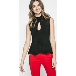 Marciano Guess - Top. Czarne topy damskie marki MARCIANO GUESS, s, z aplikacjami, z wiskozy. W wyprzedaży za 229,90 zł.