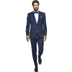 Garnitury: garnitur wintel 311 granatowy slim fit