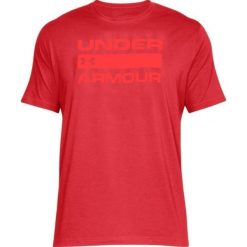 UA Team Issue Wordmark 1314002-600. Czerwone t-shirty męskie Under Armour, m, bez wzorów, z bawełny, bez kołnierzyka. W wyprzedaży za 89,99 zł.