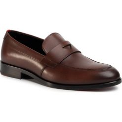 Półbuty HUGO - Midtown 50428335 10221468 01 Medium Brown 211. Pomarańczowe buty wizytowe męskie HUGO, bez wzorów, ze skóry, wizytowe, bez zapięcia. W wyprzedaży za 799,00 zł.