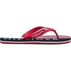 Tommy Hilfiger Japonki Niebieski Czerwony. Czerwone klapki męskie w paski, z materiału. Za 137,95 zł.