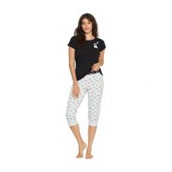 Piżama Flicker 38072-90X. Szare piżamy damskie Henderson Ladies, bez wzorów, z gumy, bez rękawów. Za 113,90 zł.
