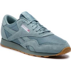 Buty Reebok - Cl Nylon Mu CN6766 Teal Fog/White/Skull Grey. Niebieskie sneakersy męskie marki Reebok, na co dzień, bez wzorów, ze skóry, bez zapięcia. Za 299,00 zł.