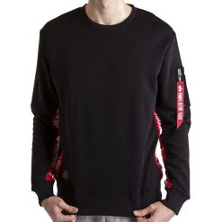 ALPHA INDUSTRIES RBF INLAY SWEATER > 19630303. Bluzy męskie Alpha Industries, xl, z aplikacjami, z bawełny, eleganckie, bez kołnierzyka, bez rękawów, bez kaptura. W wyprzedaży za 239,99 zł.