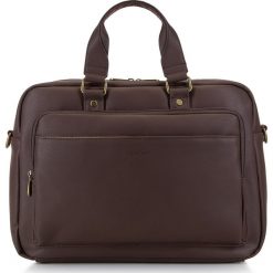 Torba na laptopa. Pomarańczowe torby męskie skórzane Wittchen, w paski, ze skóry ekologicznej, małe. W wyprzedaży za 219,90 zł.